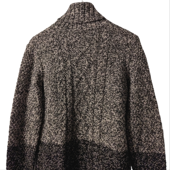 Vince Wool Yak Blend Turtleneck Chunky Cable Knit Ribbed Pullover Sweater - Picture 12 of 14